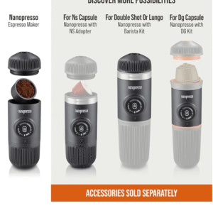 buy new: $64.90 $9.67 delivery friday, february 6. order within 5 hrs 25 mins deliver to united states minor ou... in stock quantity: 1 quantity:1 add to cart buy now ships from amazon sold by wacaco co., ltd returns 30 day refund / replacement support product support included see more add a gift receipt for easy returns save with used like new $61.66 $9.67 delivery wednesday, february 11 ships from: amazon sold by: amazon resale add to list sponsored click to play video play mute remaining time 0:15 fullscreen click to see full view 3+ 8 videos 8 videos wacaco nanopresso portable espresso maker,upgraded version of minipresso, 18 bar pressure ground coffee, small travel coffee maker