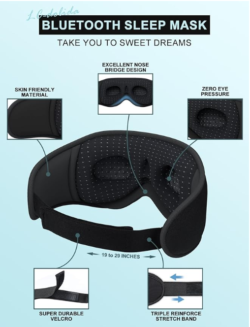 lc dolida bluetooth sleep mask 😴🎧